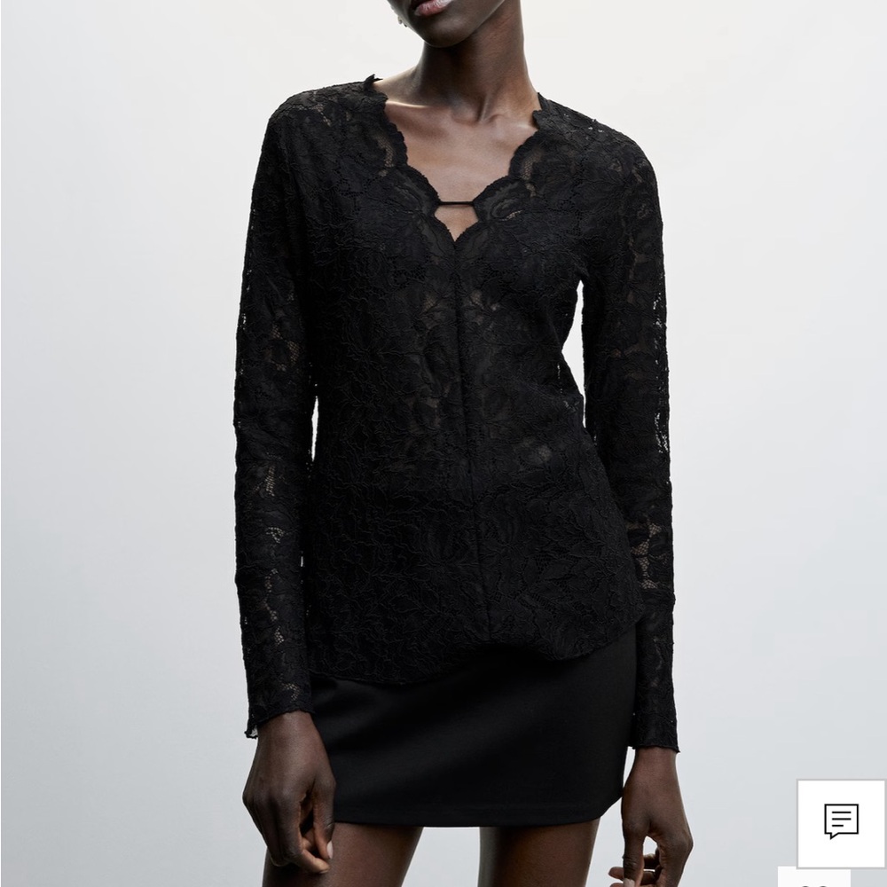 CLOSING SALE Mango Black Women's Floral Whimsigoth Witchy Fairy Grunge BNWT